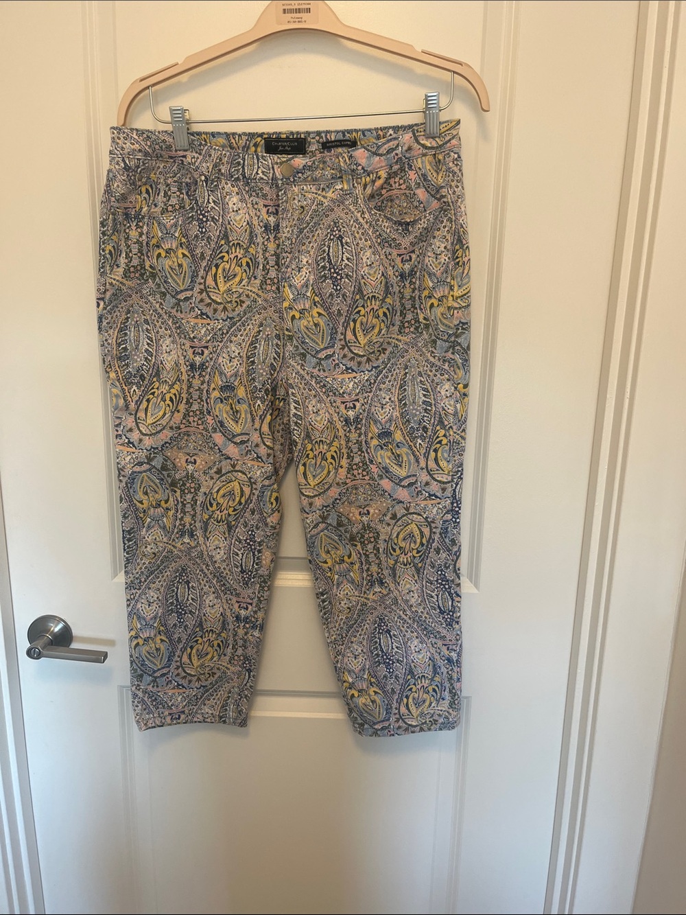 Charter Club Paisley Chinos in Yellow, Blue & Cream